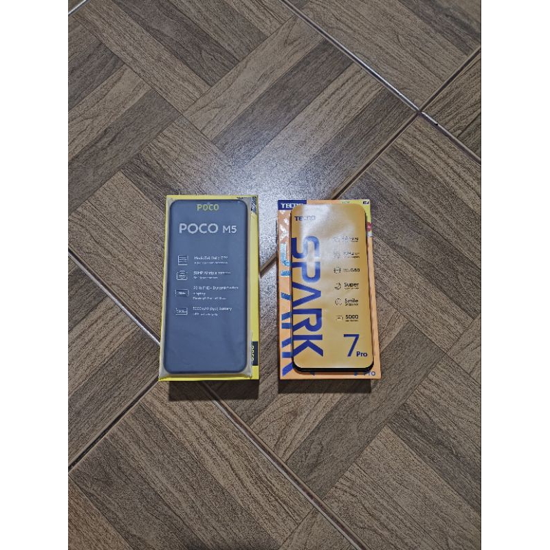 Poco M5 4/128 Gb dan Tecno Spark 7 Pro 6/64 Gb + Tws Gaming Lenovo