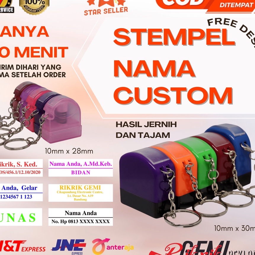 

Unggul RikrikGemi Stempel Custom Stempel Nama M DokterBidanPerawatJabatanNIPSIP