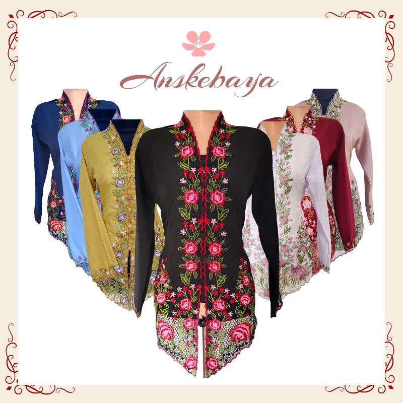 Kebaya Encim Dewasa Modern/ Kebaya Bordir / Kebaya Encim Dewasa Terlaris