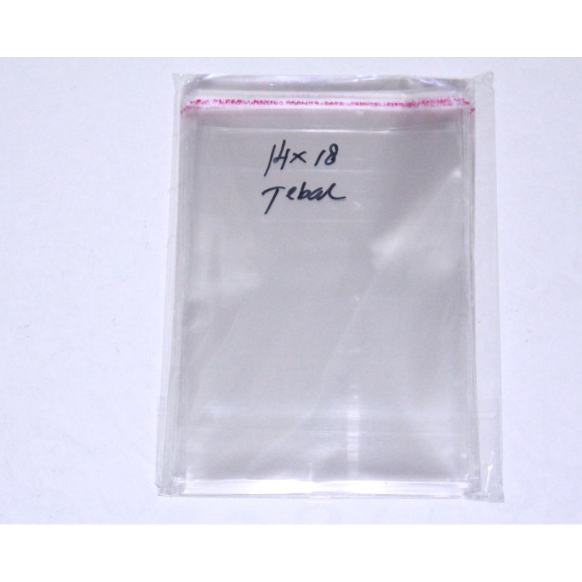 

Gila Plastik OPP TEBAL uk 14x18 15x1817x2 Bening Seal Lem