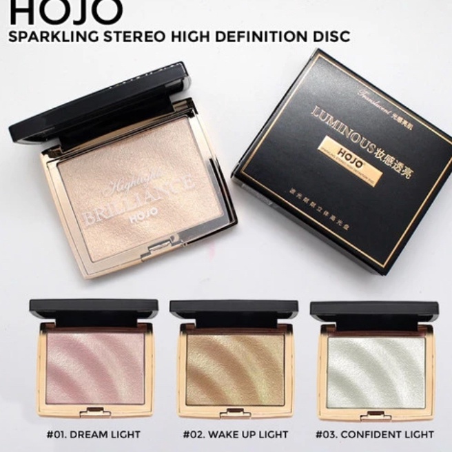 New Promo  HOJO Highlighter Pallette ORI MAKE UP Waterproof Glitter Highlighter 48