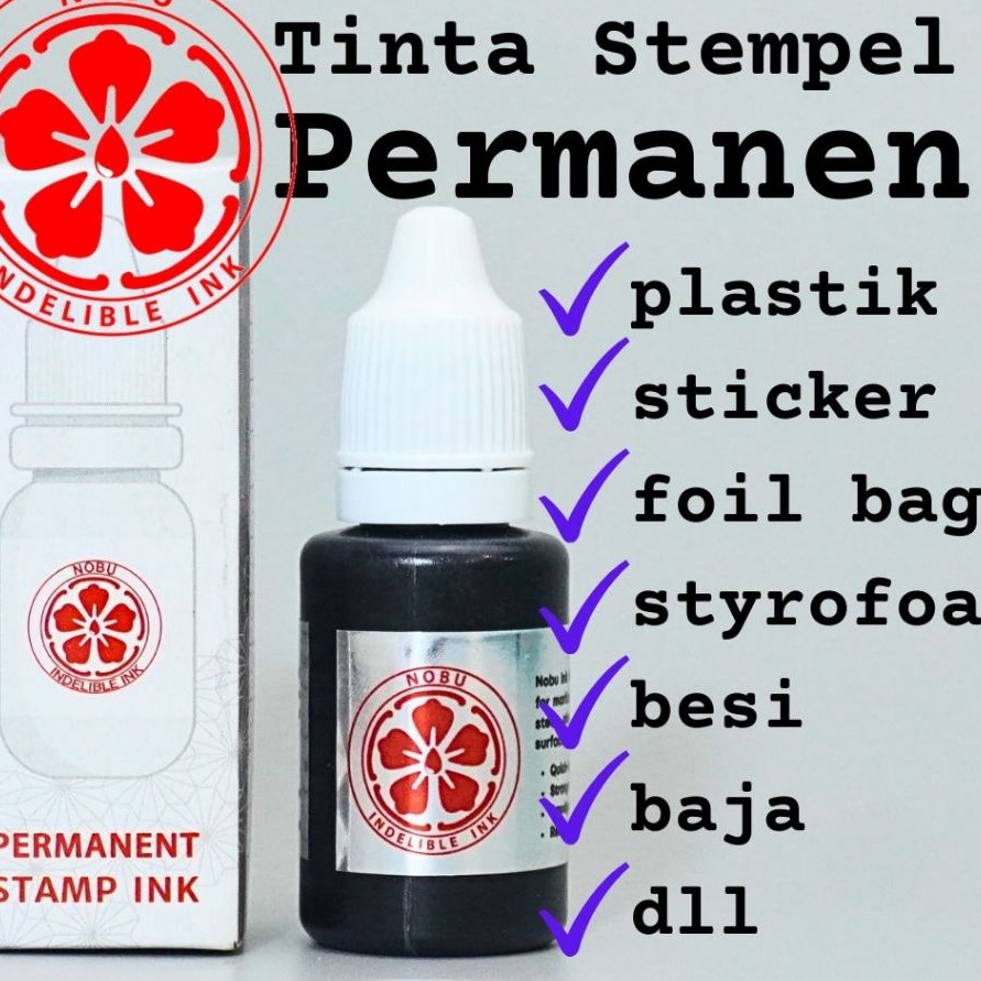 

FG2 Tinta Stempel Permanen Nobu Ink ke Plastik Kemasan Botol Sticker Foil Bag Expired Date Tanggal Kadaluarsa