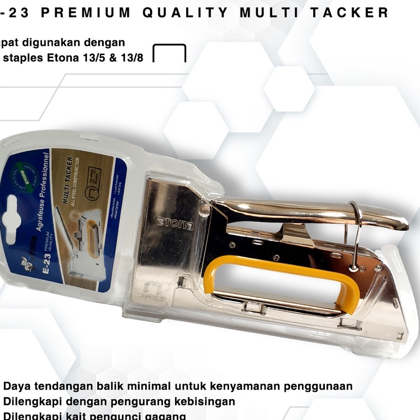 

Gila Stapler Tembak Jilid Metal GunTacker Etona E 23 E23 Tacker Tekker FREE ISI