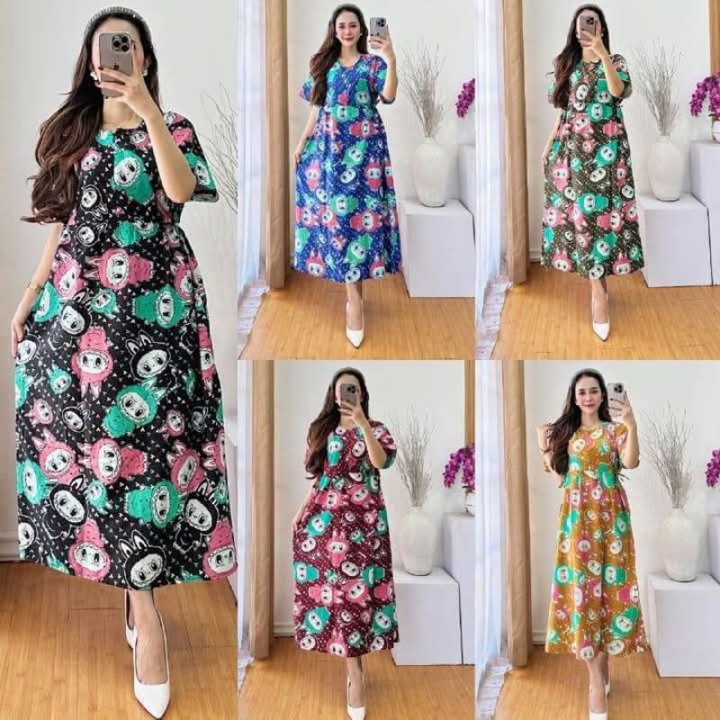 Daster Labubu Viral / Daster Hoodie Angelia Rayon Super / Daster Rayon / Daster Karakter / Daster Ka