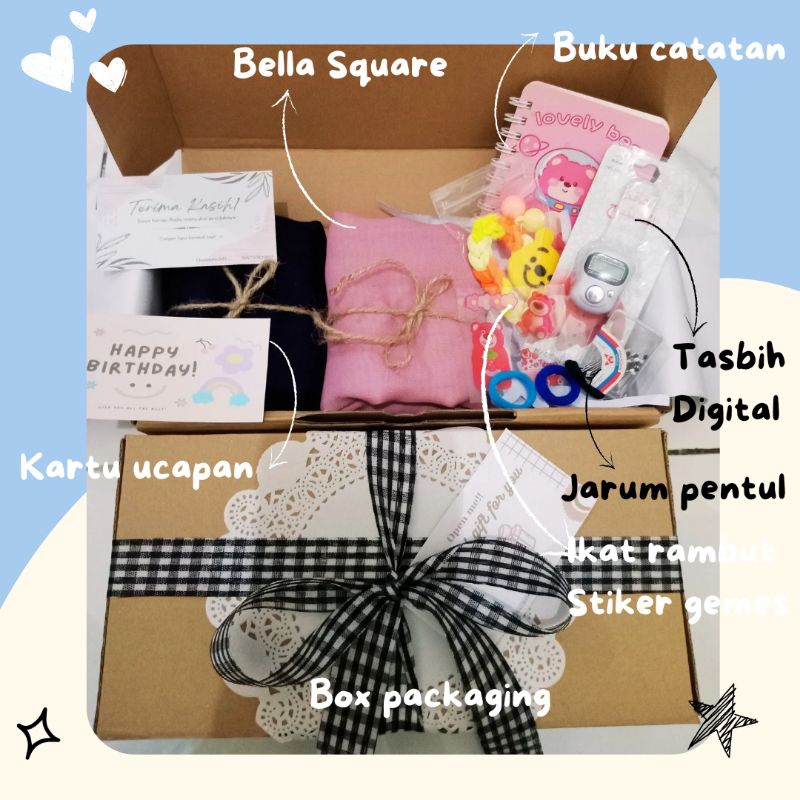 

GIFT BOX BELLA SQUARE HAMPERS KADO ULANG TAHUN / WISUDA / PERNIKAHAN