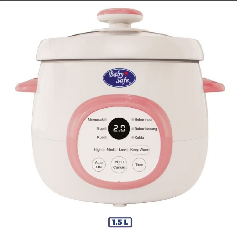 

Baby Safe Digital Slow Cooker 1.5L | Alat Memasak MPASI LB017