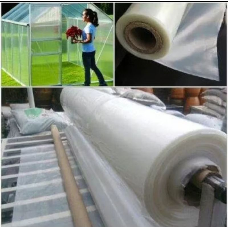 1 Rol plastik UV PE bening Tebal 08 lebar 1 meter ( 2 lapis) panjang 25 meter Green House Serbaguna