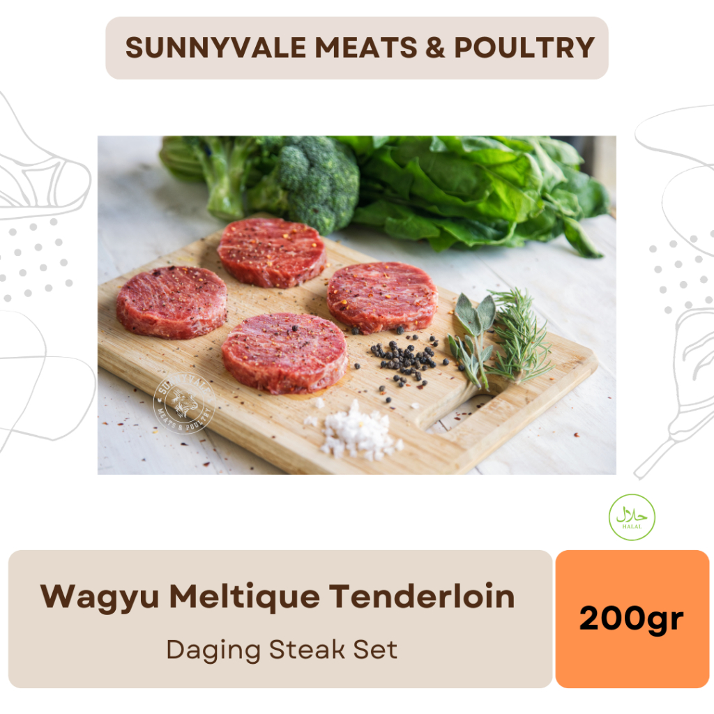 

Wagyu Meltique Tenderloin - Daging Steak Set - 200 gram