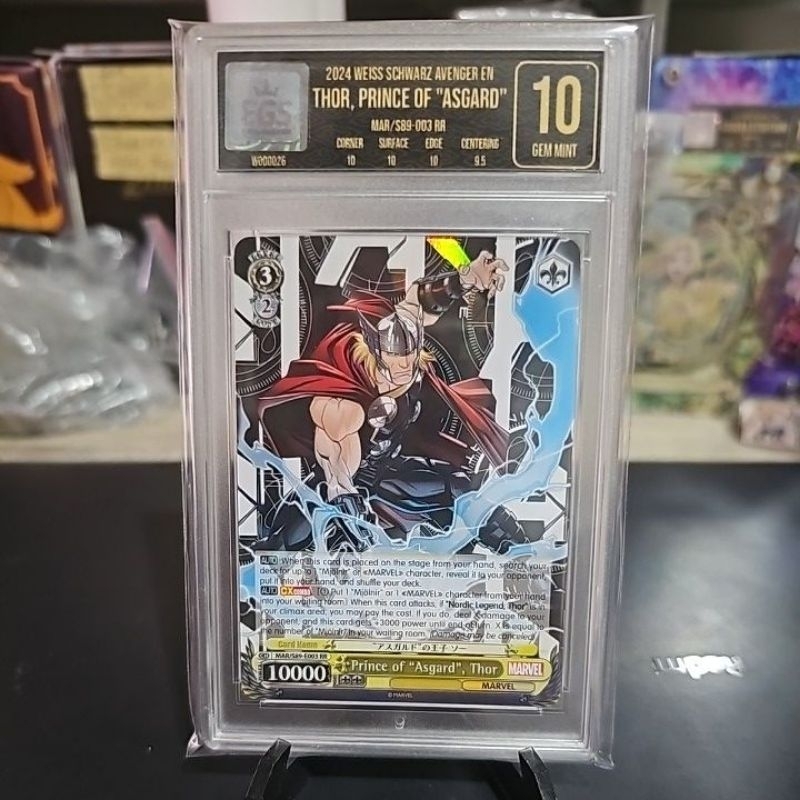 kartu weiss schwarz original marvel thor egs 10 gem mint slab grading