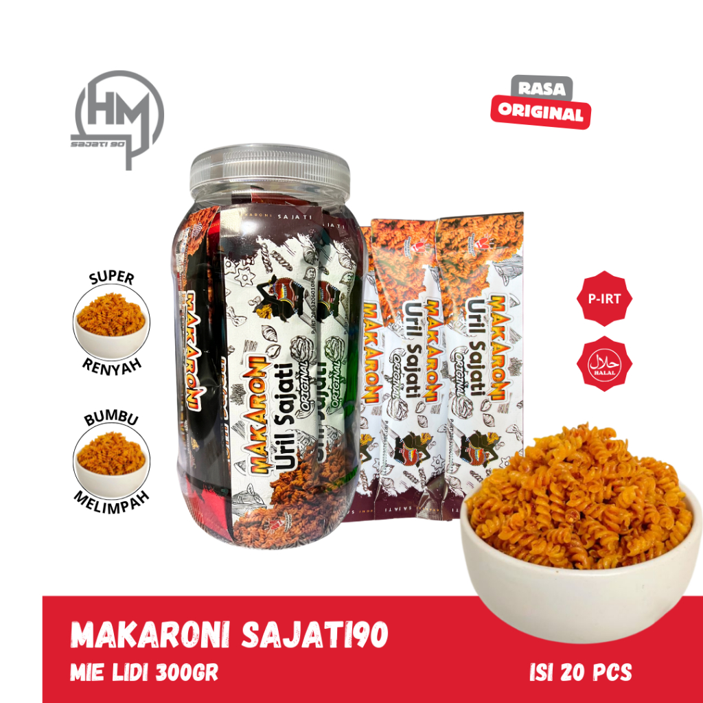

SAJATI Makaroni Uril Sajati Rasa Original 1 Toples - 20 Pcs Camilan
