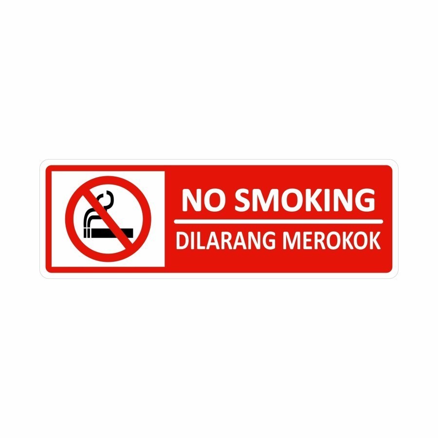 

SIGN AKRILIK NO SMOKING DILARANG MEROKOK 30X10