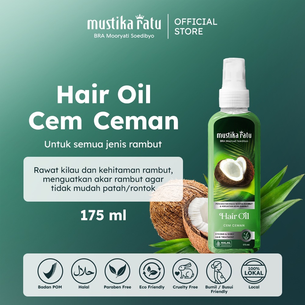 Mustika Ratu Minyak Cem Ceman 175ml / Minyak Rambut Cem Ceman