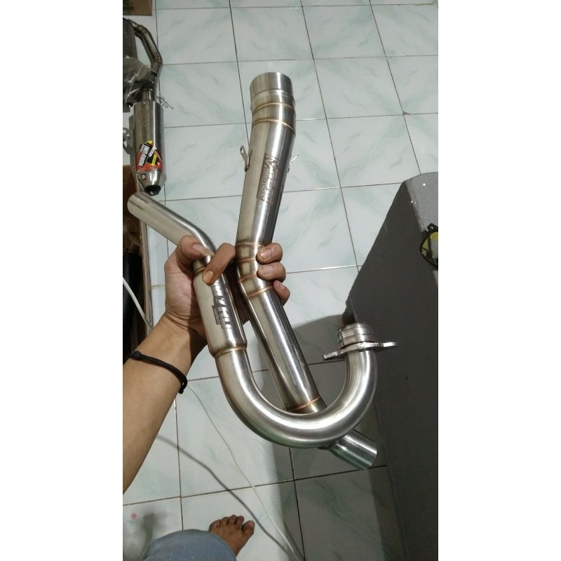 leheran knalpot racing PNP KLX inlet 50mm tipe bore up