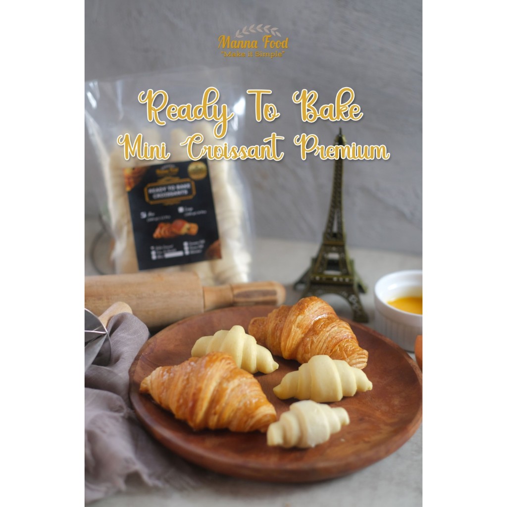 

PREMIUM Manna Food Ready to Bake (RTB) Butter Croissant Mini isi 12