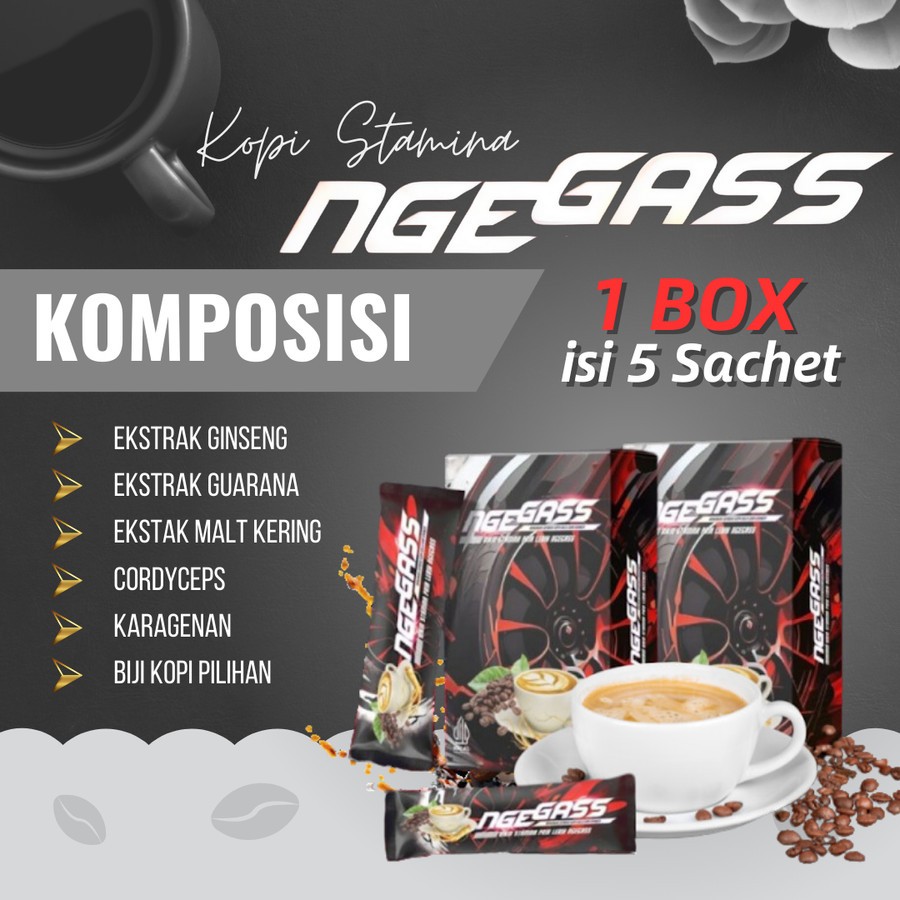 

Kopi Ngegass Minuman Herbal Alami Stamina Pria - Kopi Tahan Lama Sudah BPOM