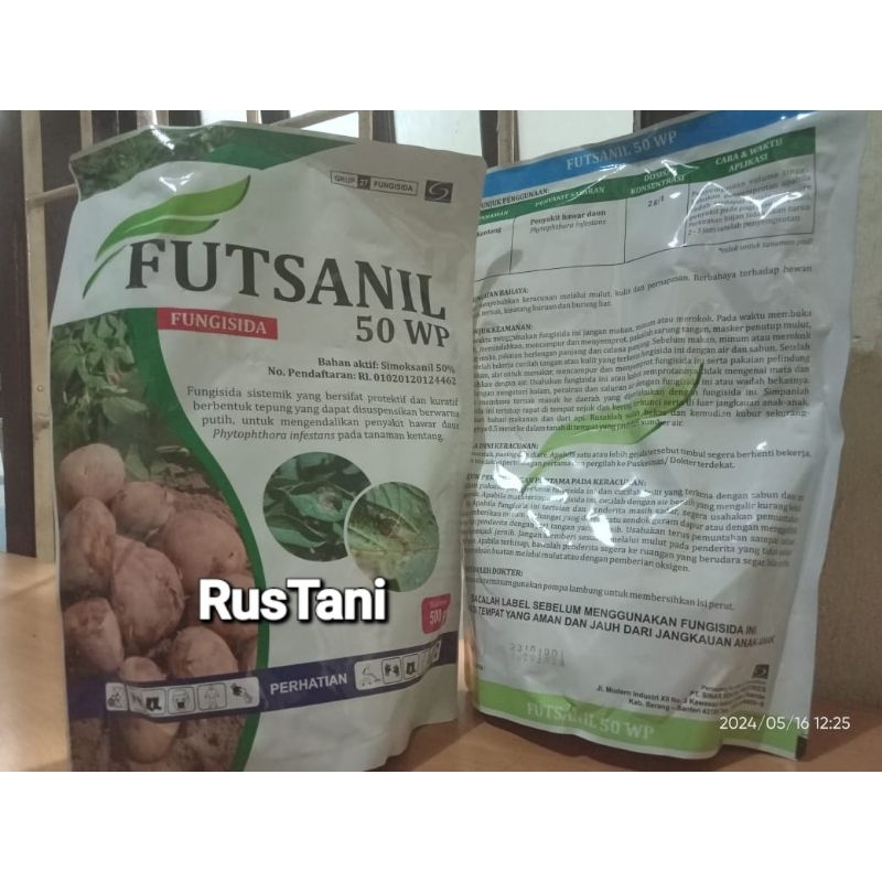 Fungisida sistemik FUTSANIL 50WP 500Gram bahan aktif : simoksanil 50%