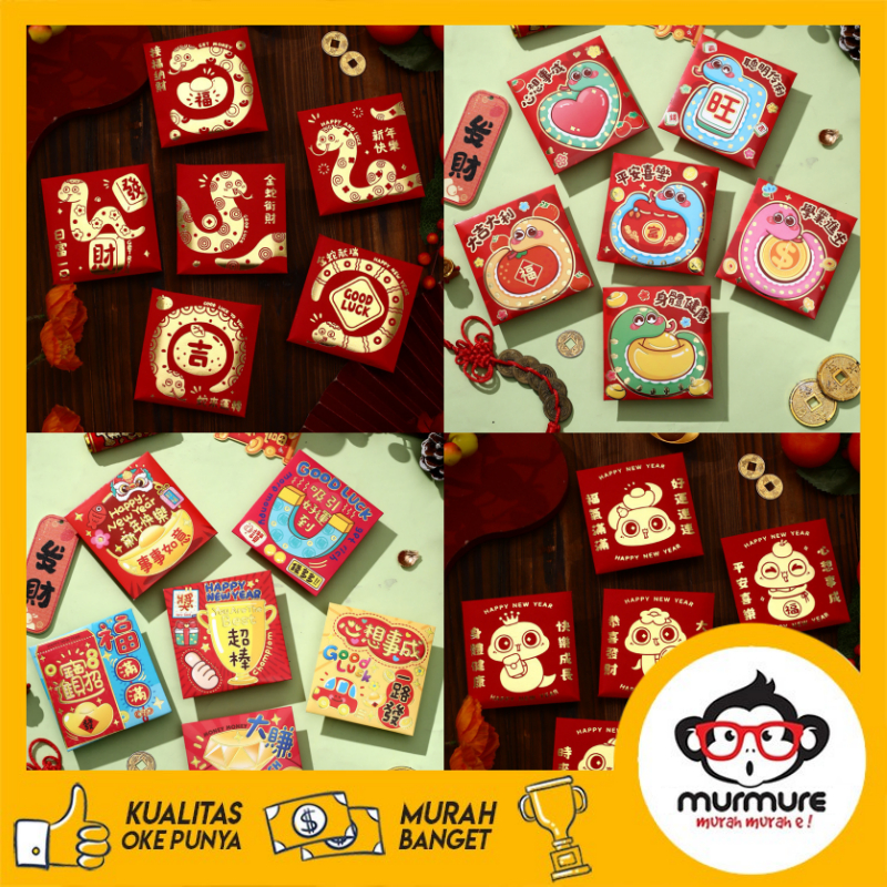 

MURMURE | [6 LEMBAR] ANGPAO IMLEK SINCIA PERSEGI SEGI EMPAT ANGPAO IMLEK TAHUN 2025 ULAR CHINESE NEW YEAR CNY 2025