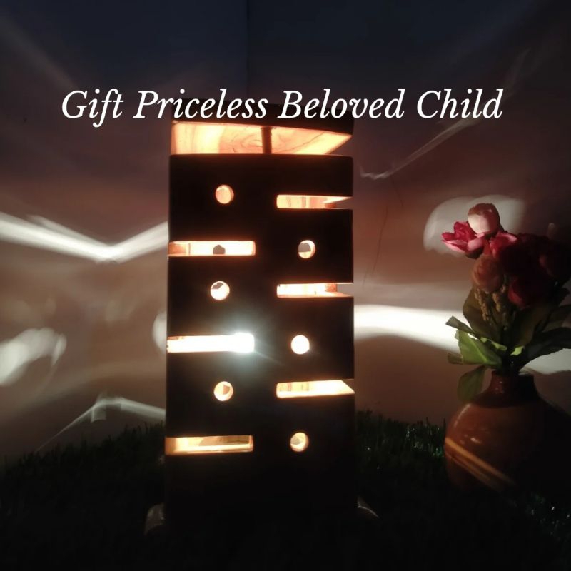 LAMPU MEJA KAYU JATI AESTETIK