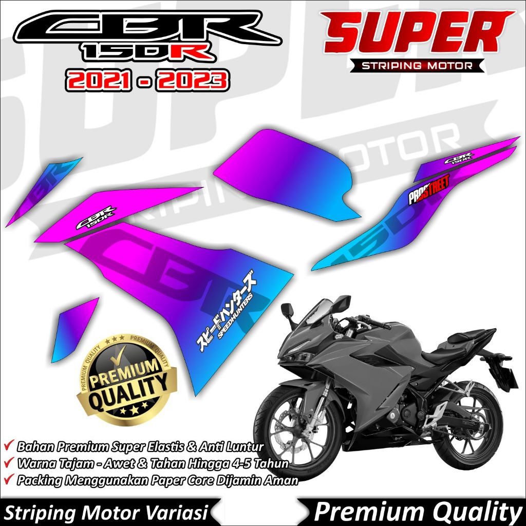 Stiker CBR 150r 2021 Anti Luntur keren Striping CBR 150r 2021 Striping Honda CBR 150r 2021 Gradasi