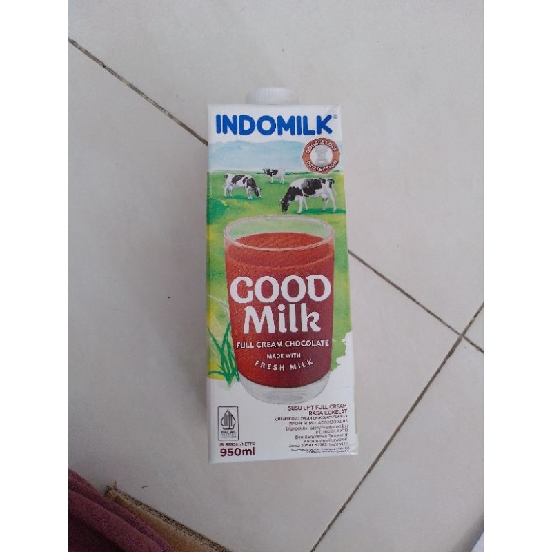 

Indomilk good milk full cream chocolate fresh milk 950ml