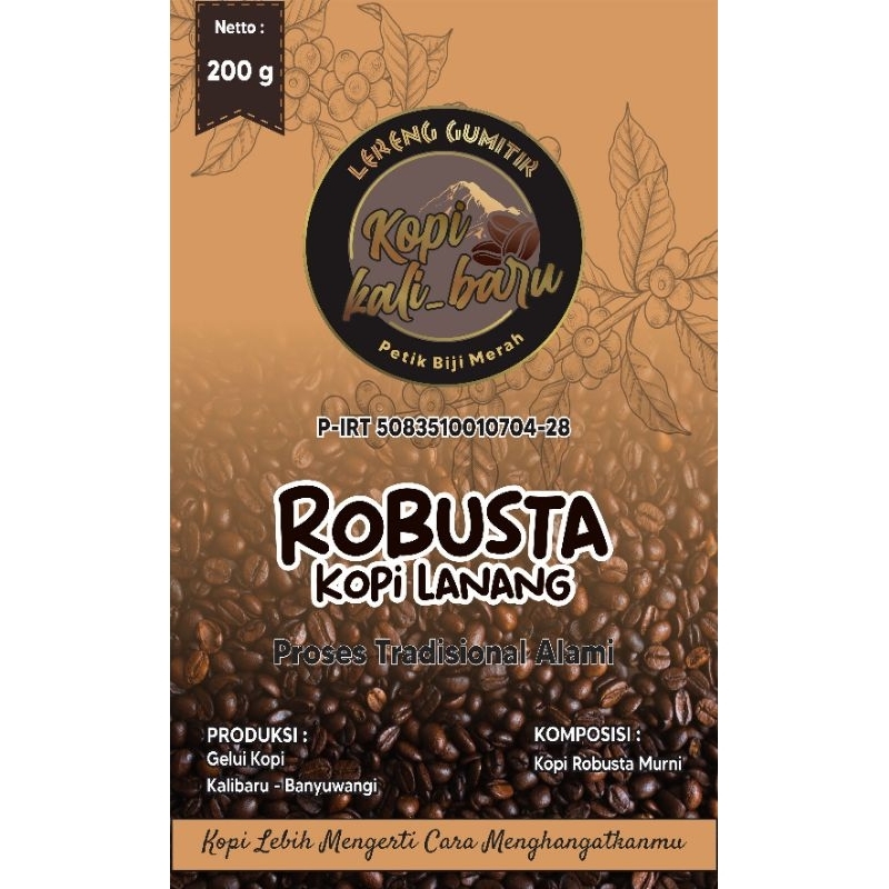 

Robusta Kopi Lanang Kalibaru 200Gr | Kopi Lanang Kalibaru 200Gr