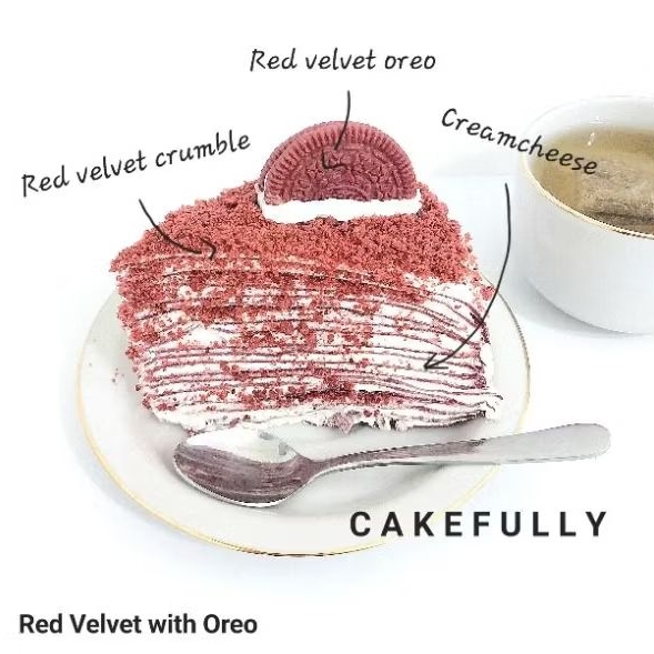 

Mille Crepes Red Velvet with Oreo