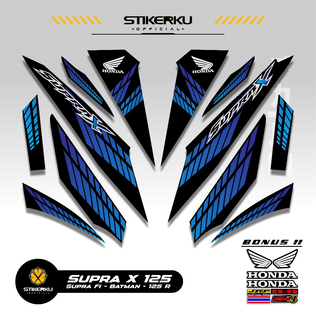 STRIPING SUPRA X 125 MOTIF X81 STIKER SUPRA BATMAN 125 2008 2013 STICKER WAVE 125 STIKERKU DECAL