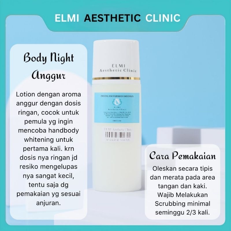 ELMI ANGGUR | LOTION MALAM | LOTION ANGGUR APOTEK | LOTION APOTEK ANGGUN | LOTION APOTEK SEHAT JELIT