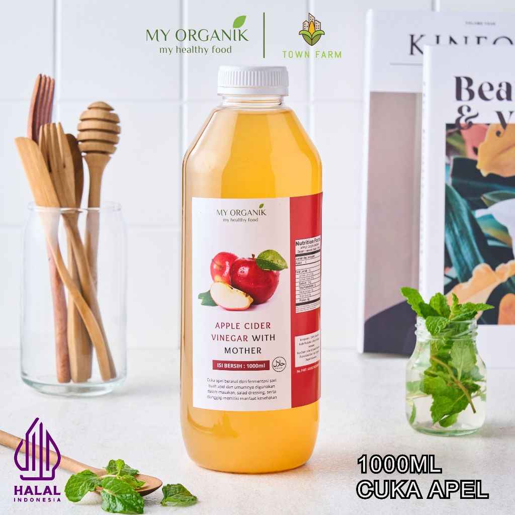 

My Organik Cuka Apel With Mother Asli 1000 ml Tanpa Campuran Apple Cider Vinegar With Mother Organic