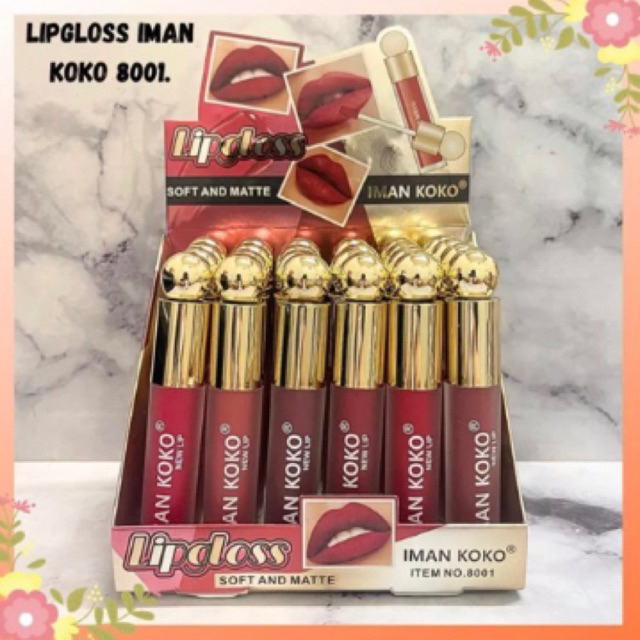 (Lusinan) Lip Gloss Iman Koko 8001.