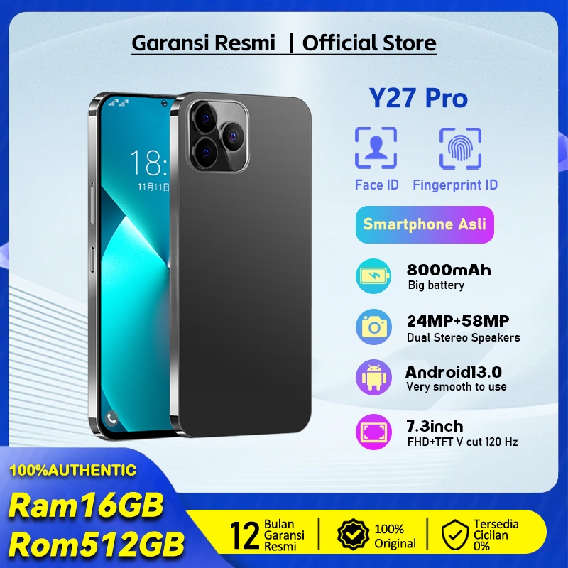 VIVO Y27 Pro smartphone RAM16GB/512GB Ponsel super lancar dengan memori besar HP VIVO ponsel game