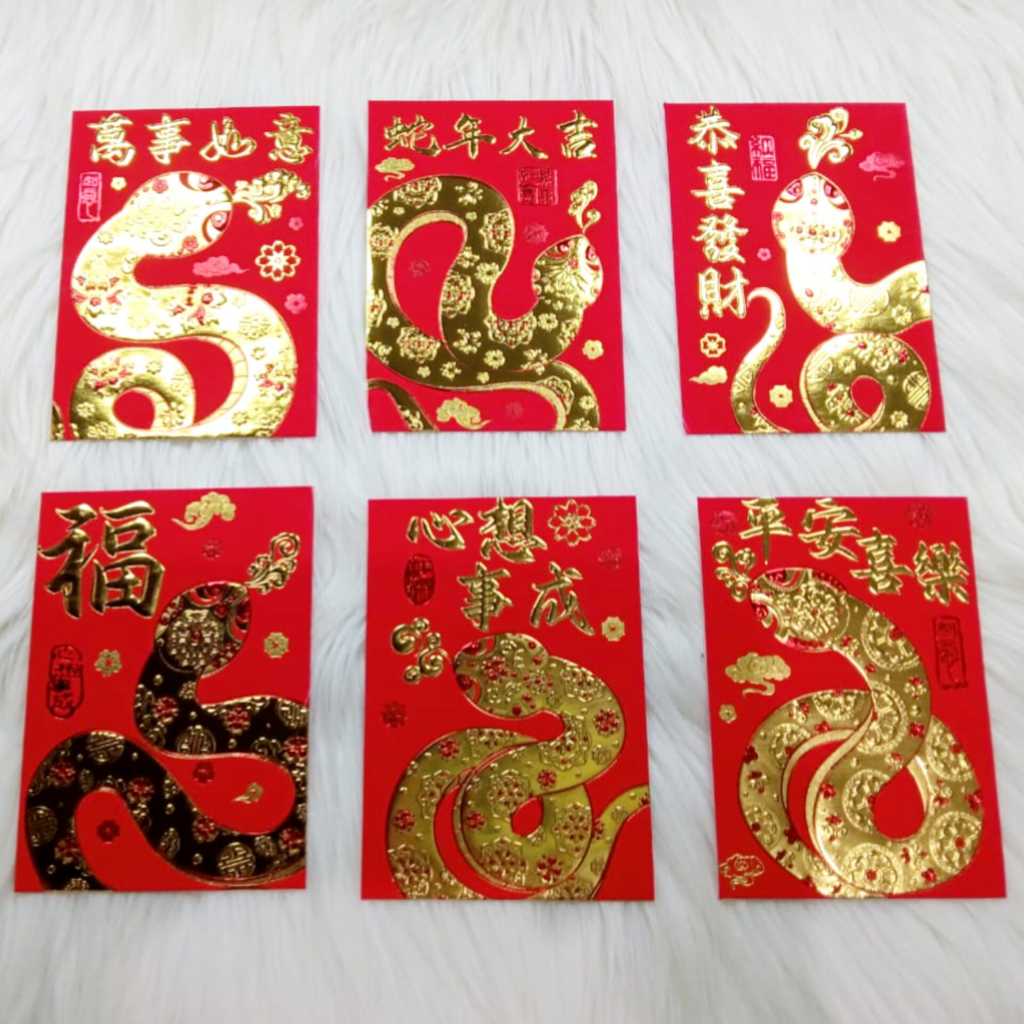 

Angpao Imlek Shio Ular 4056 | Angpau Kertas Dove Emboss Emas Ukuran Standar
