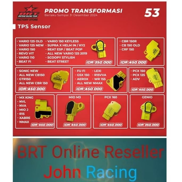 Sensor TPS BRT CBR 150 FI CBU - K45A - CB150 Old - CRF 150