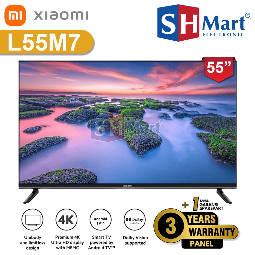 TV XIAOMI 55 INCH A2 L55M7 4K UHD BEZELLESS DIGITAL TV GARANSI RESMI  (MEDAN)