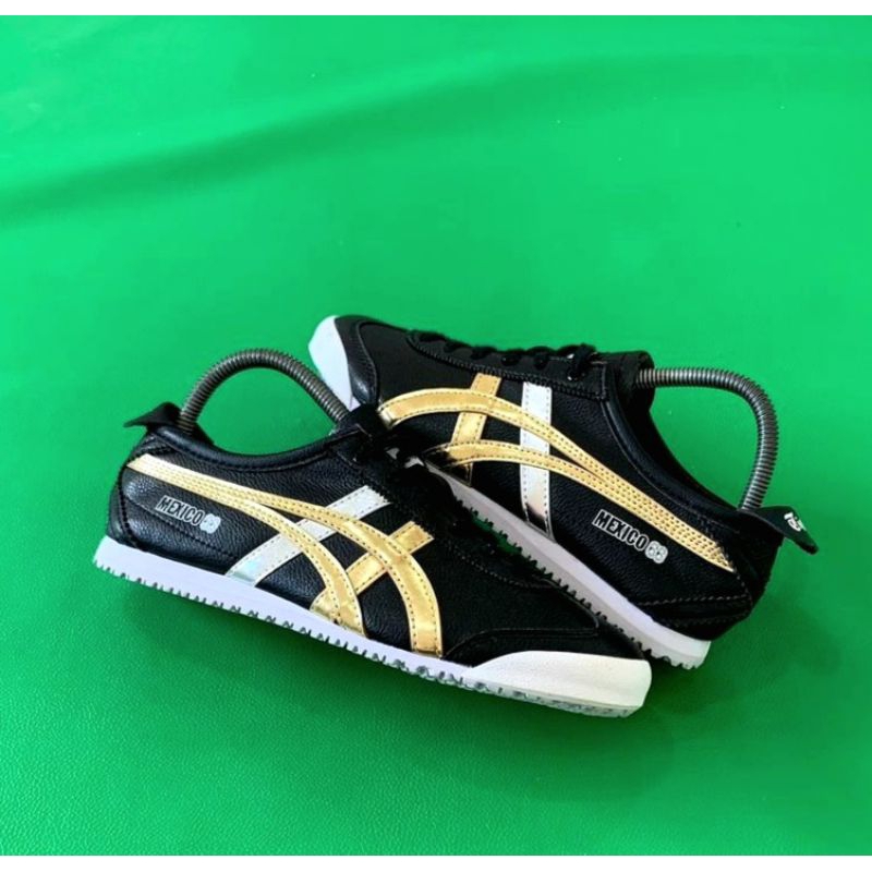 Sepatu onitsuka tiger mexico black gold