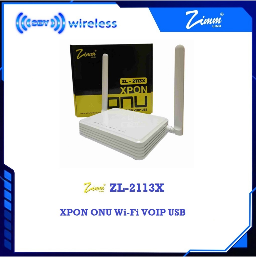 XPON ZL-2113X - ZIMMLINK XPON ONU ZL2113X Support EPON & GPON ONT 1GE 3FE 2,4G Wifi VOIP USB