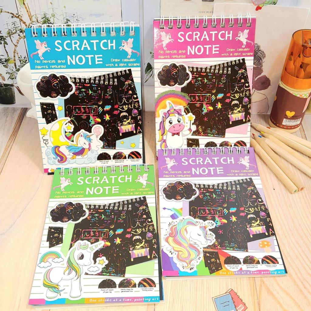 

Scratch Book Drawing Mini Ajaib Ukuran A5 Super Cute Lucu + FREE Sumpit Favorit Anak Ready Banyak Karakter Sanrio Unicorn Astronot Little Girl / Buku Menggambar Magic Colour Best Seller Imut Unik Alat Tulis Kekinian Fancy Bisa Grosir dan COD