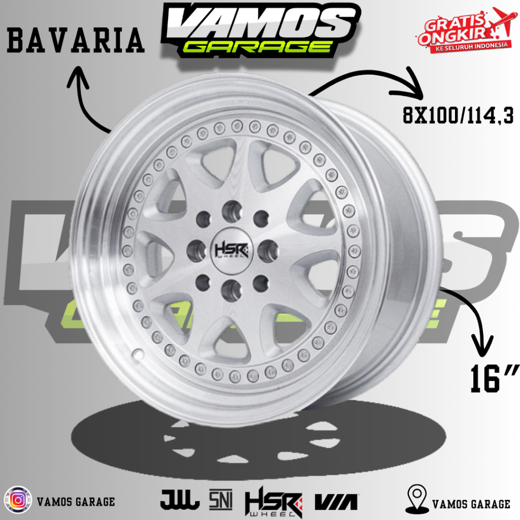 VELG MOBIL MODEL CELONG RING 16 HSR BAVARIA PELEK MOBIL MURAH GARUT UNTUK KIJANG AVANZA MOBILIO DLL