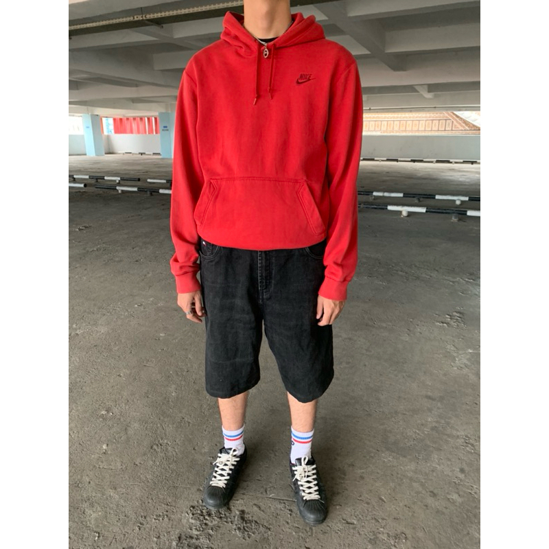 nike tonal 2000’s red hoodie