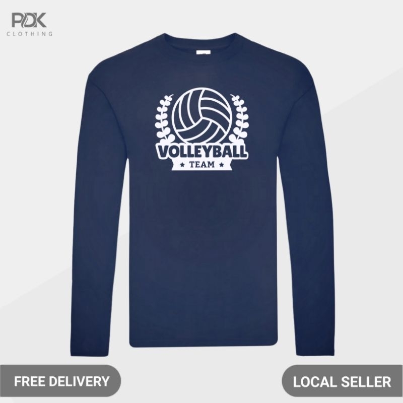 Kaos Pria Baju Lengan Panjang Volleyball Team