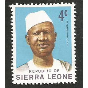 

A 10462 SATU BUAH PRANGKO SIERRA LEONE 4C TEMA PRESIDEN SIAKA STEVENS FRANKED DENGAN KONDISI MNH MINT NEVER HINGED