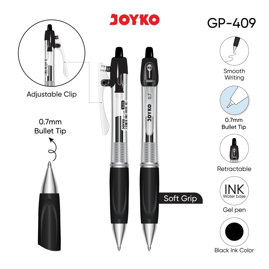 

Gel Pen Pulpen Pena Joyko GP-409 0.7 mm