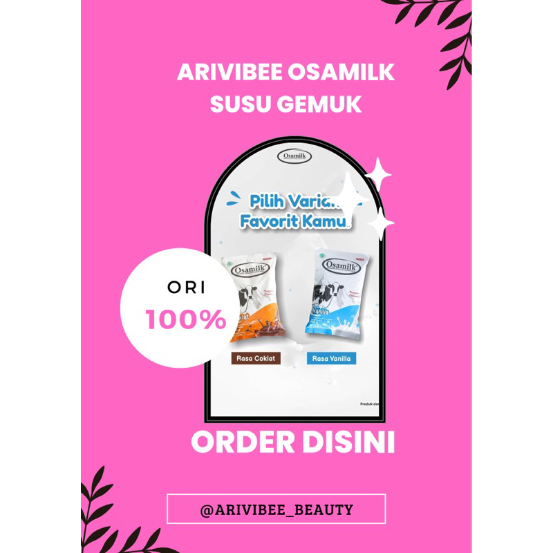 

OSAMILK SUSU PENGGEMUK BADAN GEMUK(naik 1-10kg)