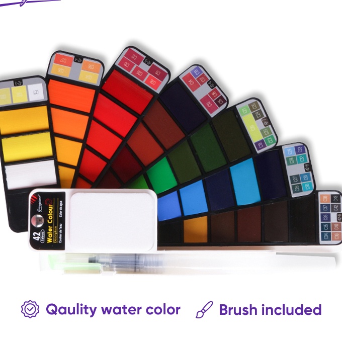 

Super Giorgione Solid Watercolor Paint Set Cat Air Padat 18253342 Warnas GSC