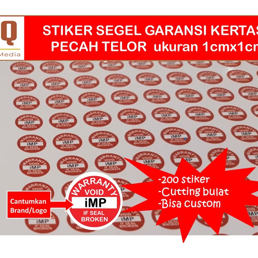 

Bonus CETAK KILAt FREE DESAIN stikerStiker Khusus Segel 1cmx1cm Cutting Bulat Bahan Kes Pecah Telur
