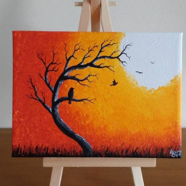 

KP8 KANVAS 2X3CM PALET CAT ACRYLIC KUAS NO1 EASEL STANDING KANVAS