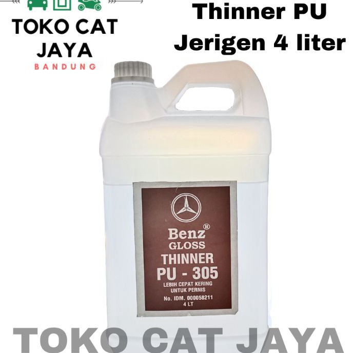 

Premium THINNER PU BENZ GLOSS 4 Liter Pengencer cat Penghapus Cat Tiner 35