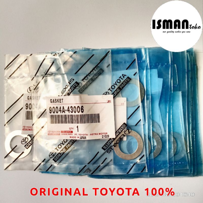 Gasket tap oli transmisi manual / ring baut original toyota