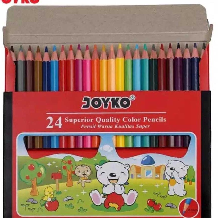 

HJ6 Pensil Warna isi 24Pcs ukuran PANJANG MEREK JOYKO Cp1124Warna SetPanjang color Pencil JOYKO 1 Set