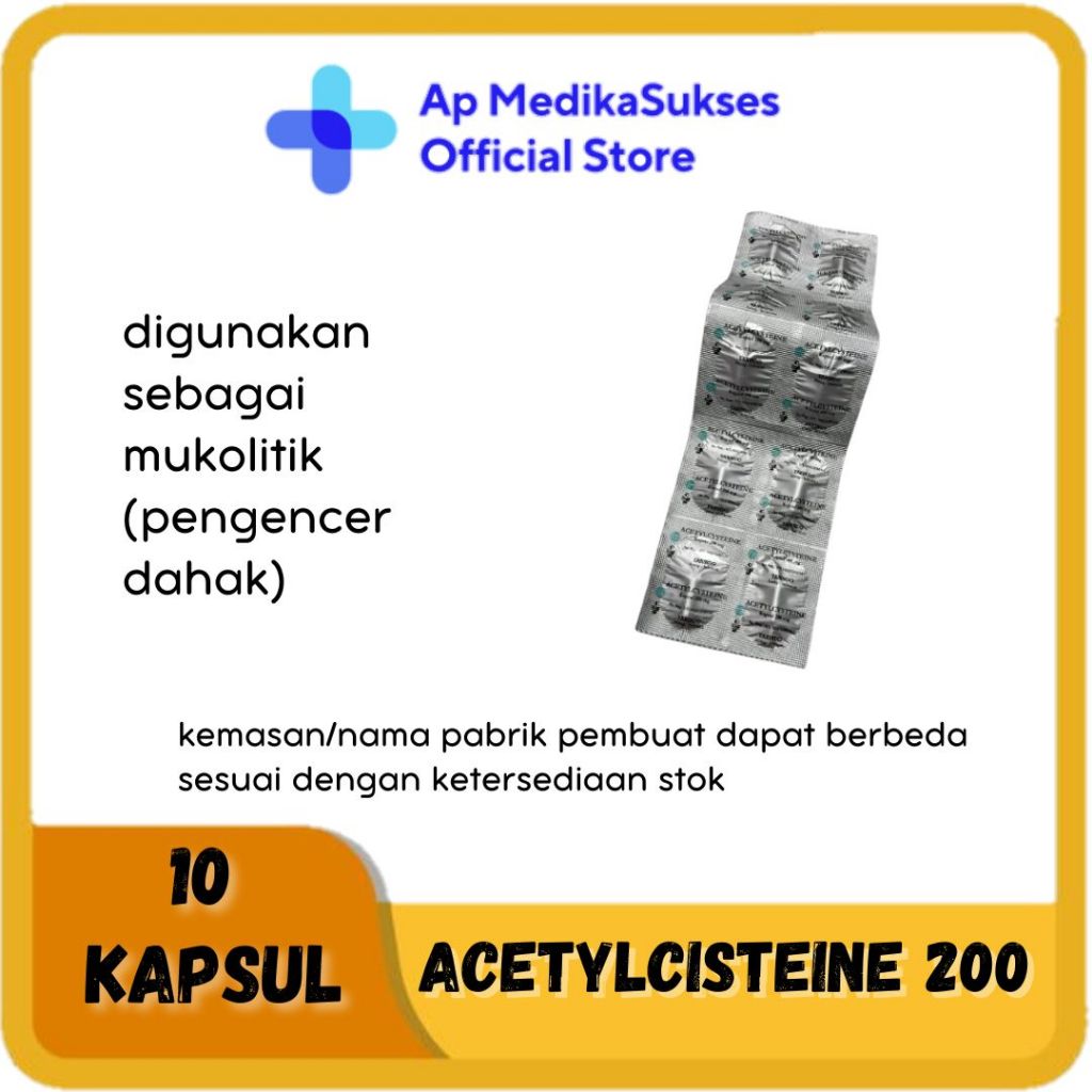 Acetylcysteine 200 mg 10 Kapsul- Pengencer Dahak